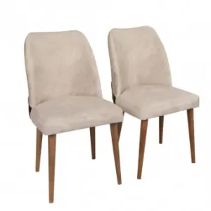 Set 2 scaune Model Nova, Bej, 50x49x90 cm Promoție