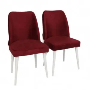 Set 2 scaune Model Nova, Bordeaux, 50x49x90 cm Ofertă de sezon