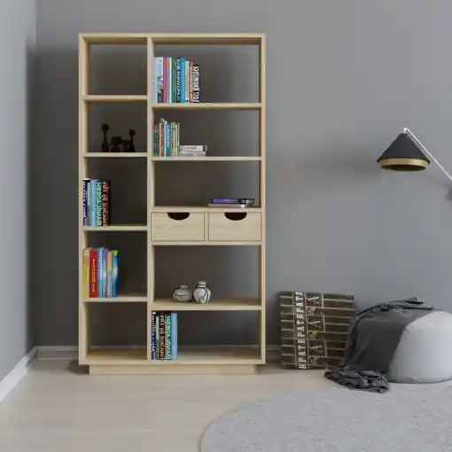 Biblioteca Salvador, Model Luma, Stejar Livrare rapidă
