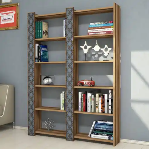 Preț promoțional Biblioteca Salvador, Model City, Nuc/Albastru cenusiu