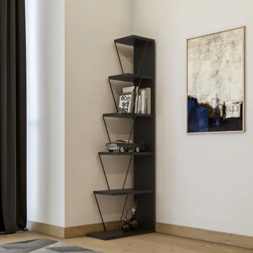 Discount Biblioteca Model Tlos, Antracit, 50x150x22 cm