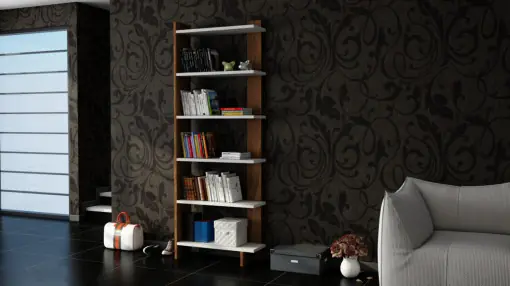 Ofertă de sezon Biblioteca Salvador, Model Order, Alb/Nuc