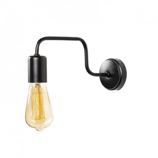 Aplica PWL-0053, E27 culoare negru 28x4x11 cm Premium