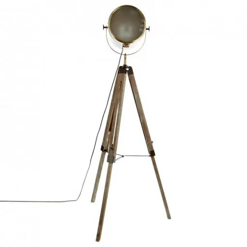 Retur ușor Lampadar reglabil Mads, E27 bronz-maro, 62.5x57x150 cm
