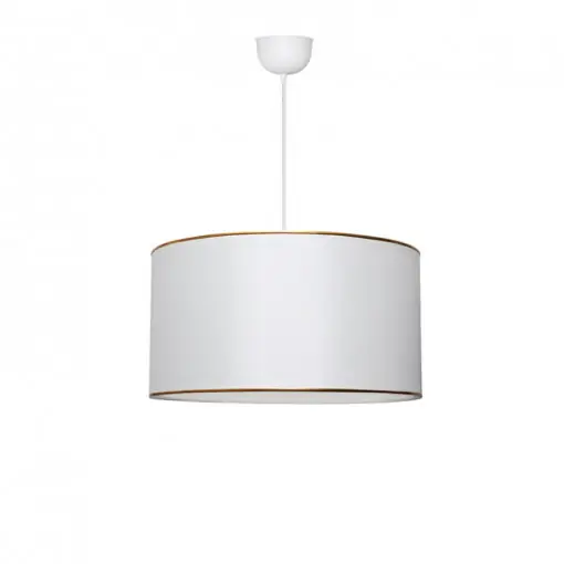 Retur gratuit Lustra cu o singura lumina PWL-1091, E27 alb-auriu, 38x70cm