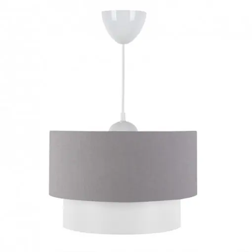 Lustra cu o singura lumina PWL-1087, E27 alb-gri, 30x70 cm Ieftin