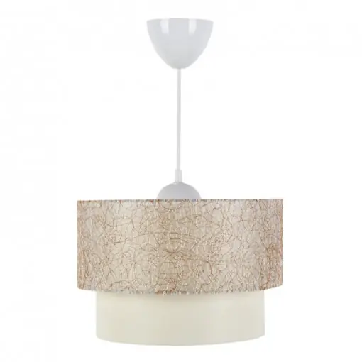 Preț promoțional Lustra cu o singura lumina PWL-1087, E27 bej auriu-Ecru, 30x70 cm