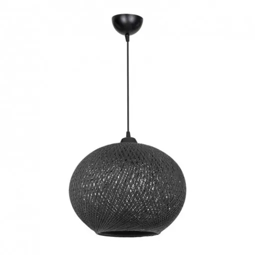 Lustra cu o singura lumina PWL-1112, E27, negru, 38x75 cm Reducere extra