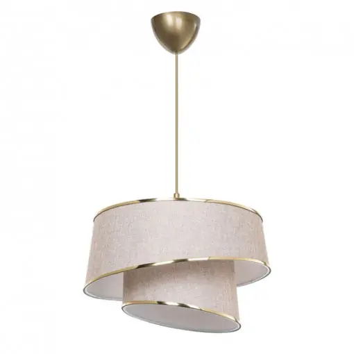 Nu rata Lustra cu o singura lumina PWL-1127, E27 bej-maro-auriu, 32,5x65 cm