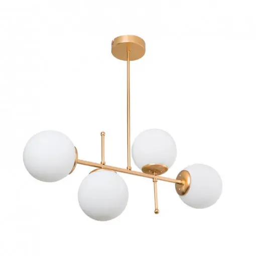 Lustra cu patru lumini PWL-1128, E27, auriu, 70x20x65 cm Lichidare de stoc