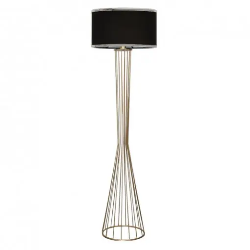Premium Lampadar PWL-1062, E27 auriu-argintiu-negru, 38x155 cm
