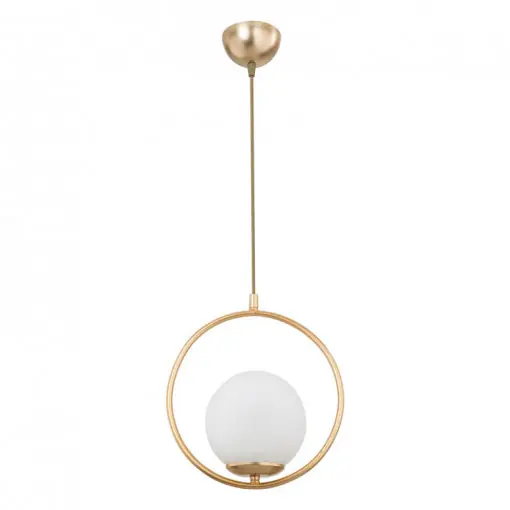 Popular Lustra cu o singura lumina PWL-1193, E27 auriu, 26x75 cm