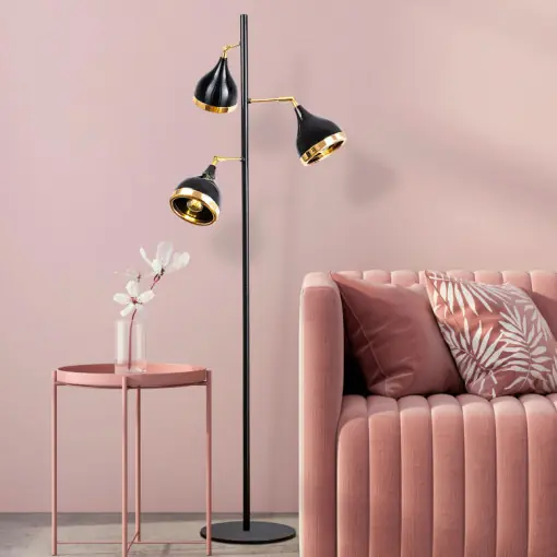 Doar azi Lampadar Yildo - 7022 Negru Auriu