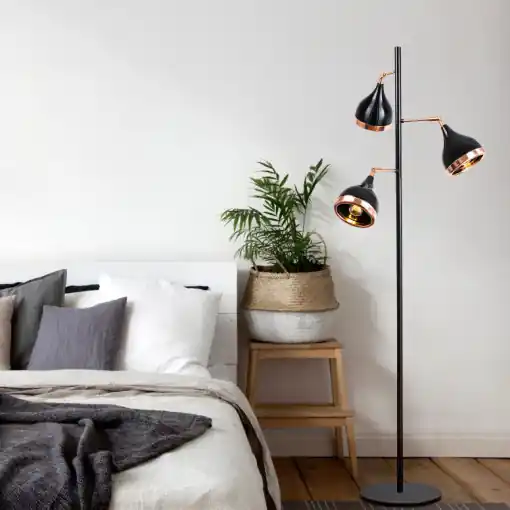 Lampadar Yildo - 7021 Negru Cupru Retur ușor