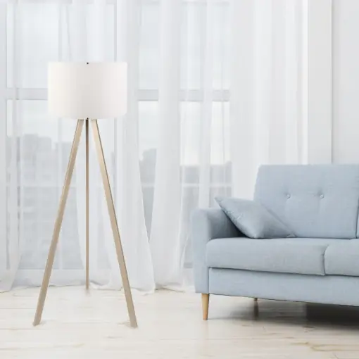 Reducere specială Lampadar AYD-1523 Alb Nuc