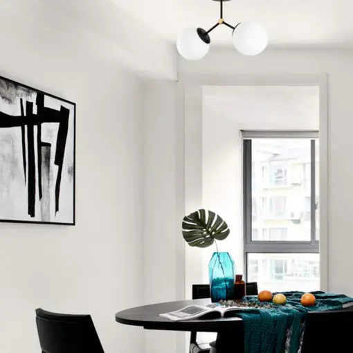 Lustra Damar - 6331 Negru Alb Reduceri