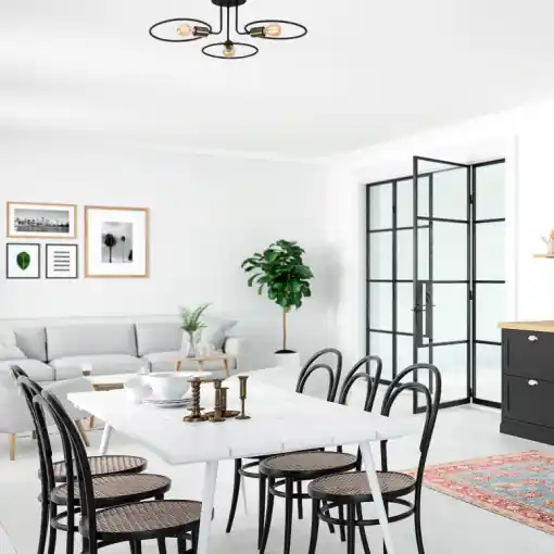 Lustra Circle - 1341 Negru Premium