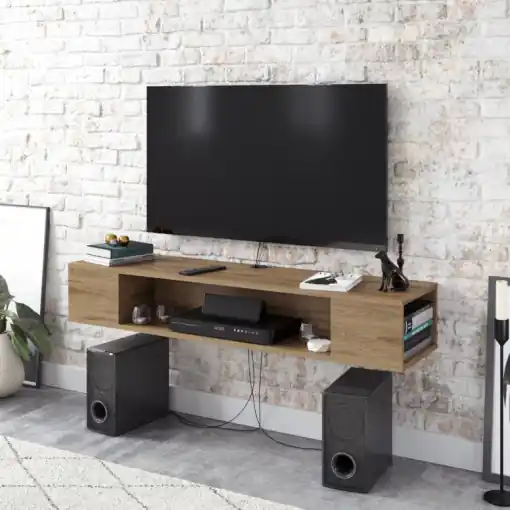 Popular Comoda TV Salvador, Model Peti, 135x23x35.2 cm, Nuc