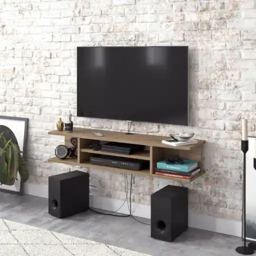 Preferatul clienților Comoda TV Salvador, Model Pivot, 120x23x29.5 cm, Nuc