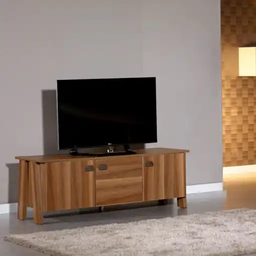 Comoda TV Salvador, Model Story, 144x50x45 cm, Maro Livrare expres