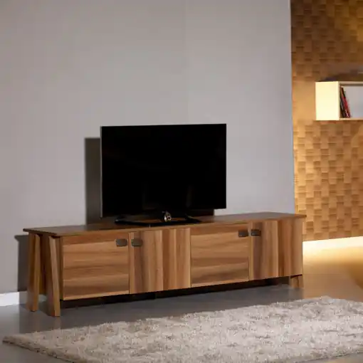 Ofertă specială Comoda TV Salvador, Model Story, 189x50x45 cm, Nuc