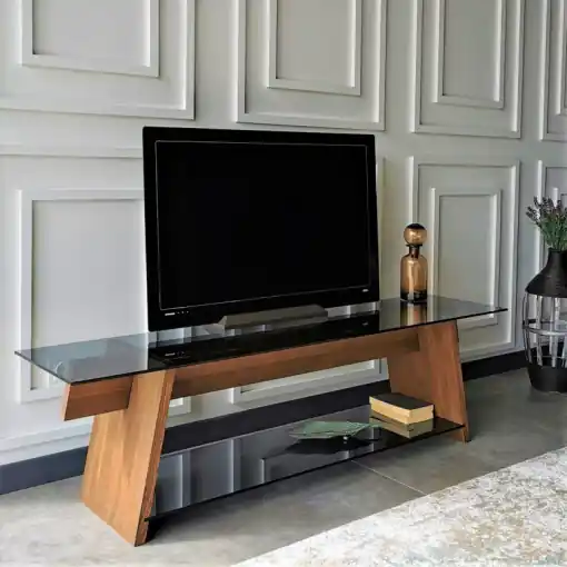 Mai ieftin Comoda TV Salvador, Model TV201, 158x45x40 cm, Stejar