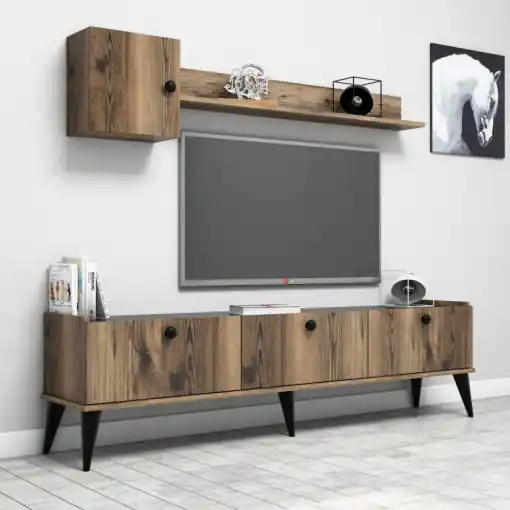 Retur gratuit Comoda TV Salvador, Model Lidya, 180x49x35 cm, Nuc