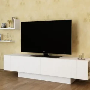 Preț redus Comoda TV Salvador, Model Ekol, 150x40x31.5 cm, Alb