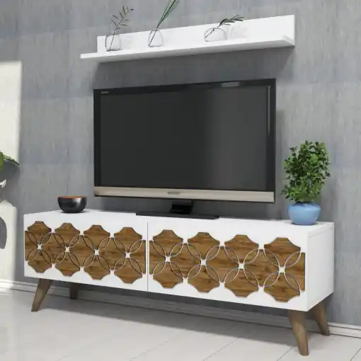 Retur ușor Comoda TV Nisan - Alb