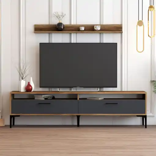 Ofertă de sezon Comoda TV Istanbul - Walnut, Antracit