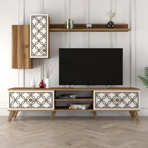 Cumpără acum Comoda TV Class S - Walnut, Alb