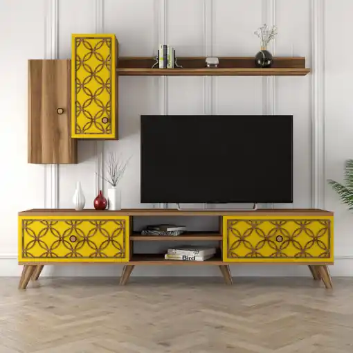 Cumpără acum Comoda TV Class S - Walnut, Yellow