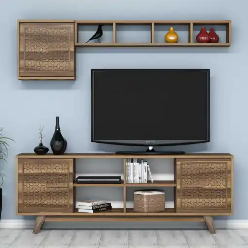 Calitate înaltă Comoda TV Ayla - Walnut