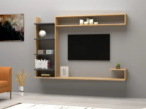 Ofertă limitată Comoda TV Noble - Sapphire, Antracit