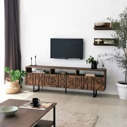 Comoda TV Aristo - Walnut Ofertă specială