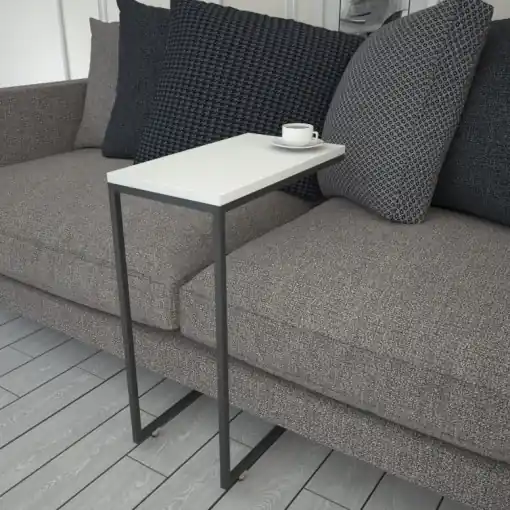 Masuta de Cafea Model Caspian, 46x26x62 cm, Alb Ieftin