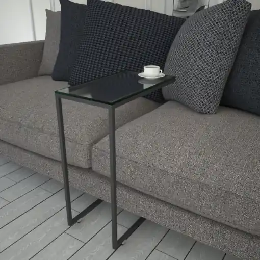 Ofertă Masuta de Cafea Model Caspian, 46x26x62 cm, Transparent, Blat Sticla securizata