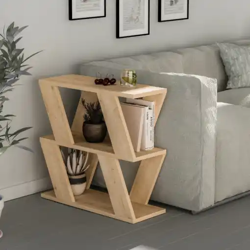 Reducere Masuta Auxiliara Model Ethan, 60x22x57 cm, Stejar