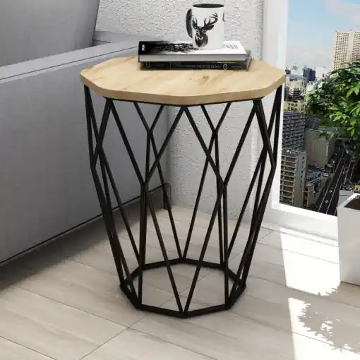 Masuta de Cafea Model Rylan, 46x46x57 cm, Stejar Cumpără online
