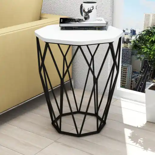 Masuta de Cafea Model Rylan, 46x46x57 cm, Alb Popular
