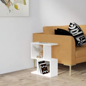 Ultima șansă Masuta Auxiliara Model Brecken, 45x17x51.4 cm, Alb