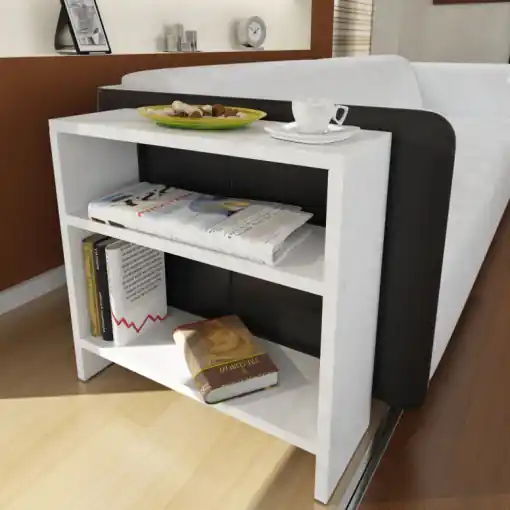 Discount Masuta Auxiliara Model Briella, 51X17.5X49 cm, Alb