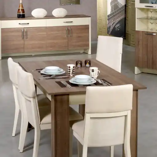 Ofertă limitată Masa Extensibila Model Harlee, 150-170x90x78 cm, Stejar inchis