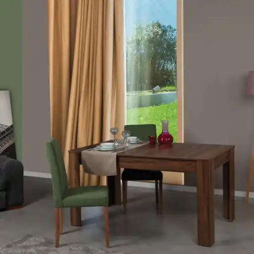Retur ușor Masa Extensibila Model Harlee, 150-170x90x78 cm, Nuc