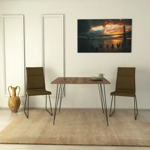 Masa Model Damir, 90x90x75 cm, Nuc Preț mic