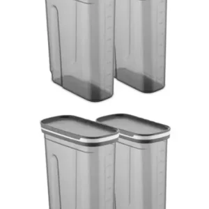 Nu rata Set 4 cutii de depozitare alimente FOLYBNM-0674, Antracit