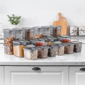 Set 18 cutii de depozitare alimente BNMPGGY18, Antracit Cumpără online