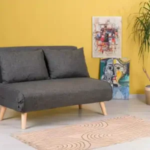 Canapea 2 locuri Folde, Gri inchis Retur gratuit