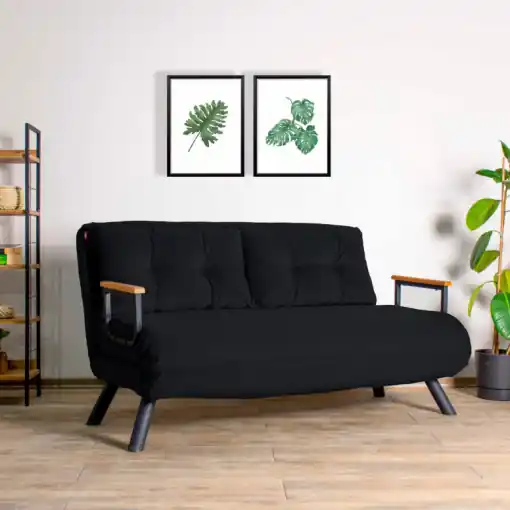 Reducere extra Canapea 2 locuri Sando, Negru