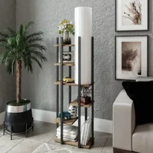 Lampadar Vogue - SRC Negru/Alb Natural Retur ușor